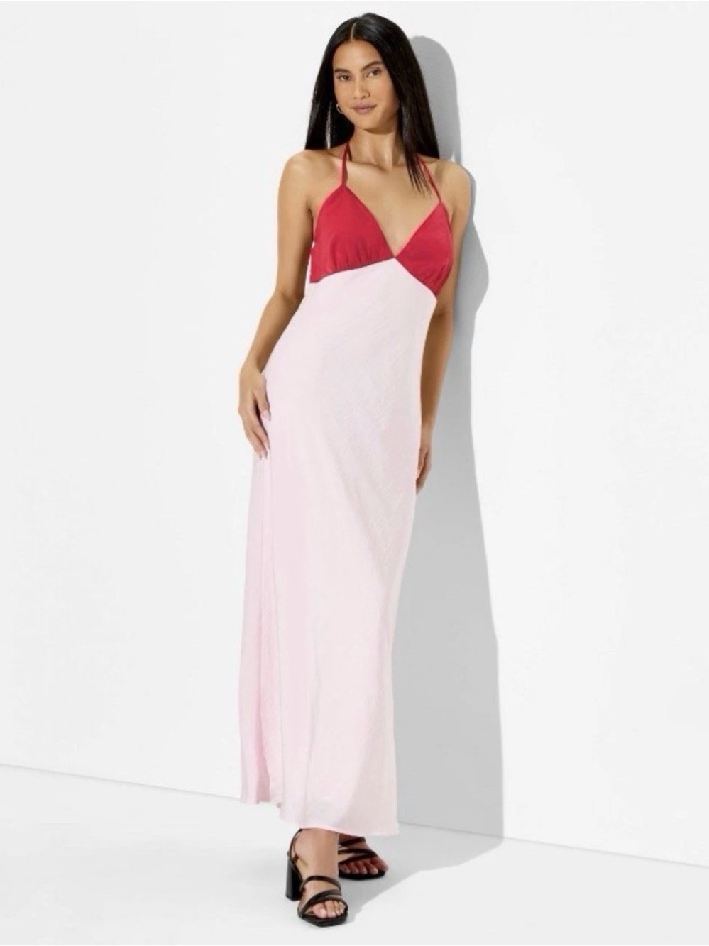 Two-Tone Pink Maxi Dress Size XL